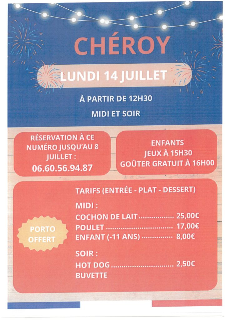 RESTAURATION MIDI ET SOIR SUR PLACE